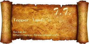 Tepper Tamás névjegykártya