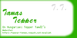 tamas tepper business card
